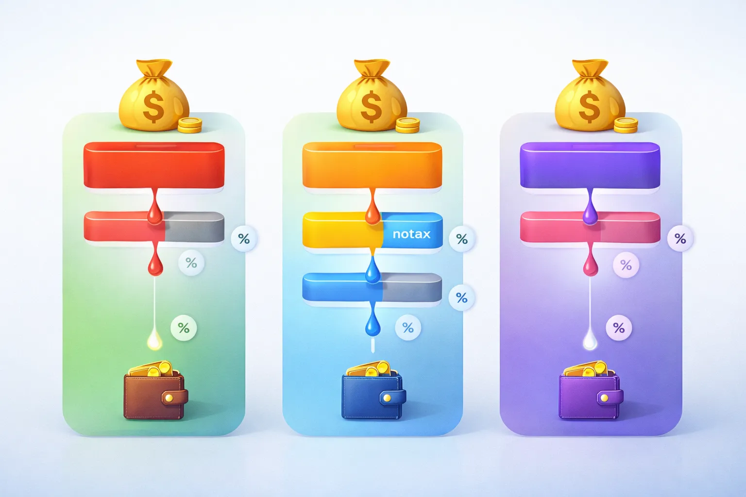 Visual breakdown comparing tax calculations for LLC, S-Corp, and C-Corp on $100,000 profit showing self-employment tax, payroll tax, and corporate tax differences